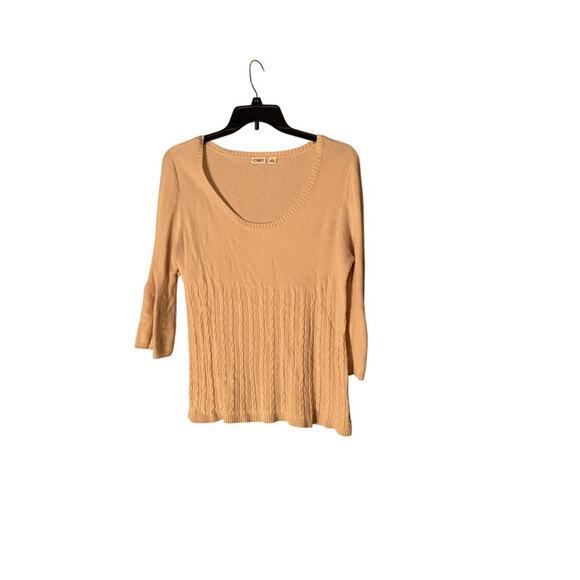 Cato's Cream Crochet Baby Doll Sweater Women's Size Large - Picture 4 of 5